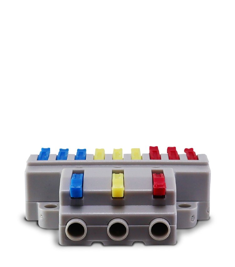 3点セット Kit Conector Automático 32A 600V KV439 | 3 Entradas e 9 Saídas