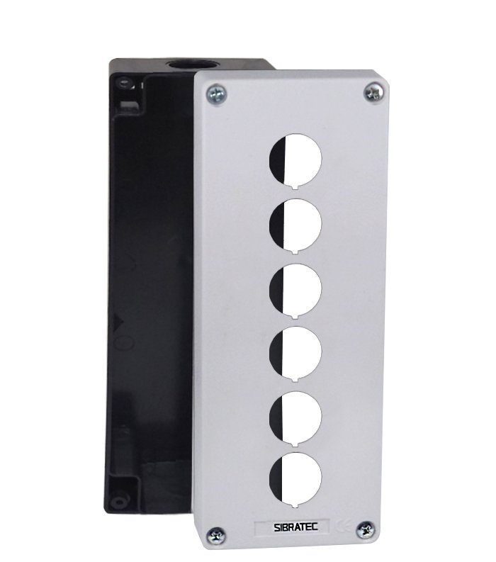 Caixa Plástica Branca BX1/6 | 6 Furos 22mm