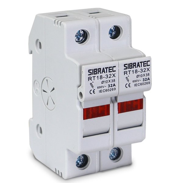 porta fusivel tipo cartucho para fusiveis rt18 32 2p 1