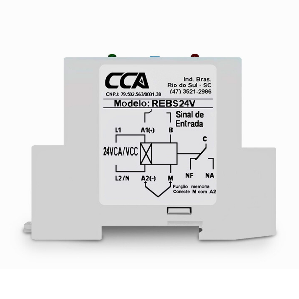 Relé Eletrônico Biestável de Impulso 24Vcc/Vca