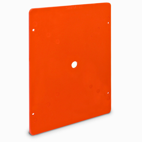 01 placa de montagem plastica laranja 310x245mm para caixa grande