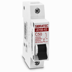 Disjuntor Mini DIN | Monofásico 25A Curva C | Ruptura 6 Ka