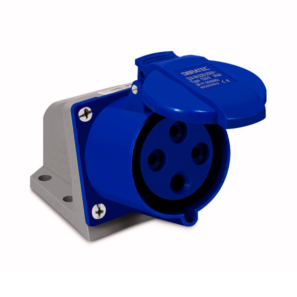 Tomada Industrial de Sobrepor 220Vca Azul | 32A 9H 3P+T