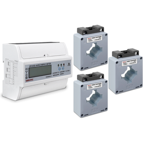 Kit Medidor de Energia M1250SA Trifásico 220/380V + 3und TC MSQ 200/5A